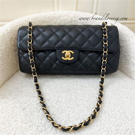 chanel caviar east west flap bag|CHANEL Caviar East West Flap Bag Black .